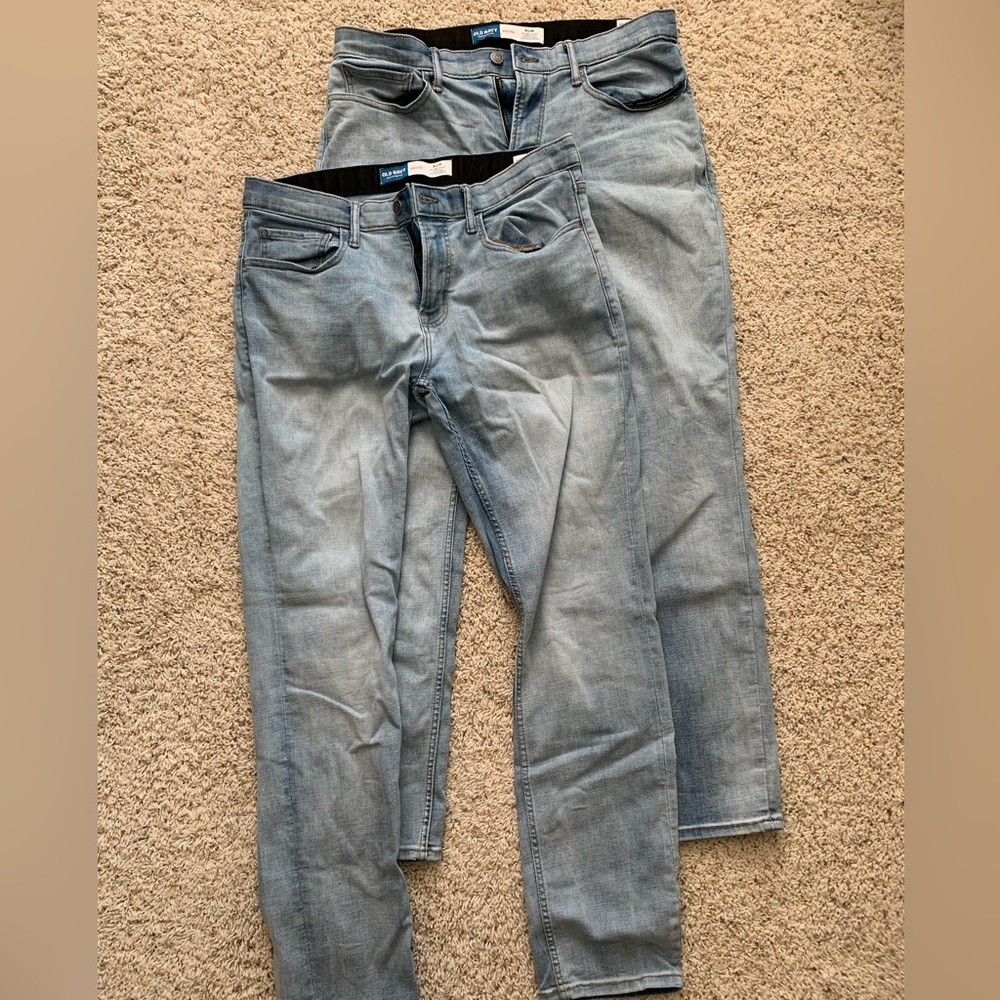 Old Navy men’s light wash jeans slim